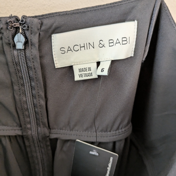 Sachin & Babi Jessica Black Maxi Slip Gown Size 6 - Picture 5 of 7